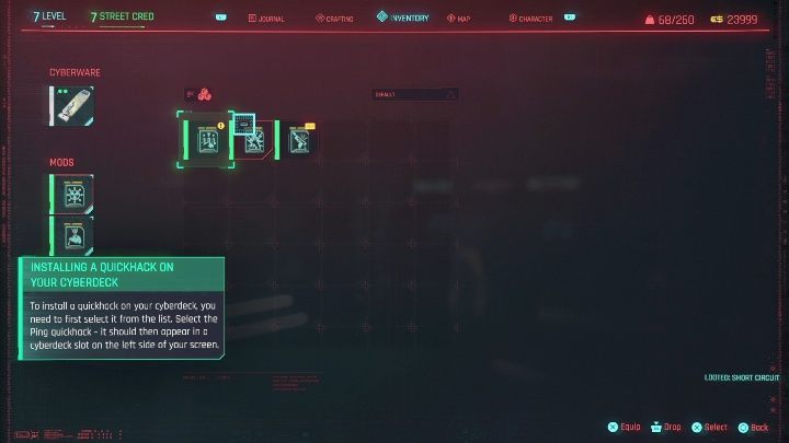 Wyjmij go z ekwipunku i ustaw w cyberdecku - Cyberpunk 2077: Prezent od T-Bug - solucja, opis przejścia - Cyberpunk 2077 - poradnik do gry