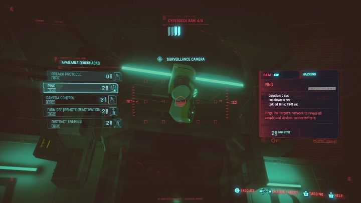 Następnie zeskanuj kamerę przemysłową oraz zhakuj punkt dostępu - Cyberpunk 2077: Prezent od T-Bug - solucja, opis przejścia - Cyberpunk 2077 - poradnik do gry