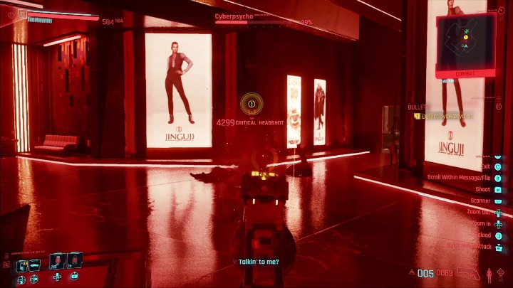 Gdy zakończysz rozmowę sklep zaatakuje cyberpsychopata - Cyberpunk 2077: Odpowiedzialność osobista - solucja, opis przejścia - Cyberpunk 2077 - poradnik do gry