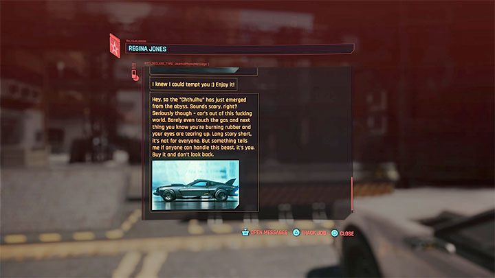 Jeśli postanowisz dokończyć finałowy wyścig lub jeśli nie zdołasz przekonać Claire, to Sampson zginie i stracisz okazję do zdobycia darmowego auta - Cyberpunk 2077: Darmowe pojazdy - lista - Cyberpunk 2077 - poradnik do gry