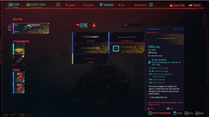 Sposób odblokowania: w trakcie wykonywania zadania głównego Nieznane przyjemności możesz zabrać ją z sypialni Fingersa - Cyberpunk 2077: Ikoniczne bronie - lista - Cyberpunk 2077 - poradnik do gry