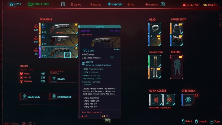 Sposób odblokowania: nagroda za ukończenie zawodów Cassidyego w strzelaniu do butelek - Cyberpunk 2077: Ikoniczne bronie - lista - Cyberpunk 2077 - poradnik do gry