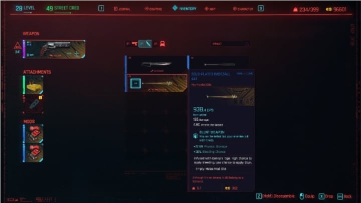 Sposób odblokowania: do znalezienia w basenie, w trakcie zadania Second Conflict - Cyberpunk 2077: Ikoniczne bronie - lista - Cyberpunk 2077 - poradnik do gry