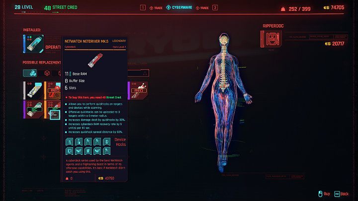Legendarny NetWatch Netdriver MK - Cyberpunk 2077: Najlepsze Cyberdecki - które? - Cyberpunk 2077 - poradnik do gry
