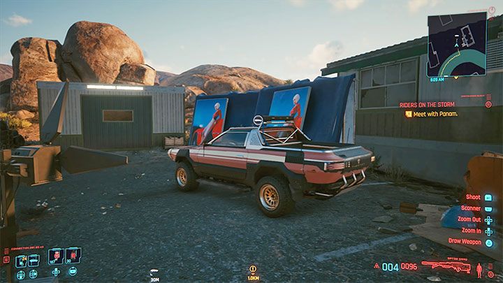 Thorton Colby CX410 Butte stoi na opuszczonym planie filmowym - Cyberpunk 2077: Badlands, Kroniki kryminalne - mapa, solucja - Cyberpunk 2077 - poradnik do gry