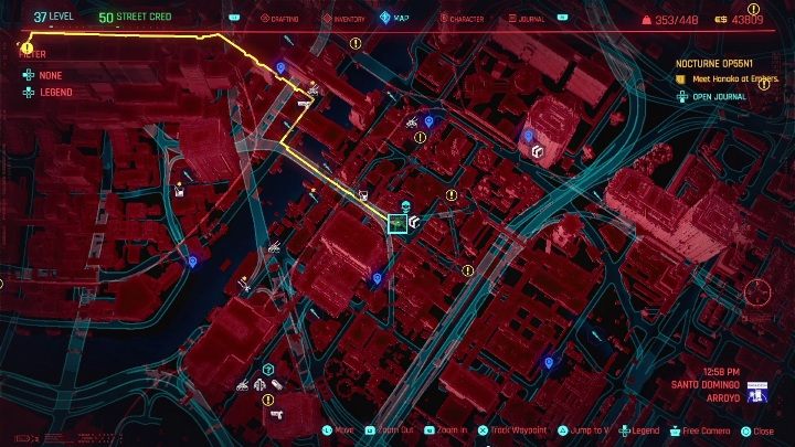 Sposób odblokowania: odkrycie aktywności na mapie - Cyberpunk 2077: Santo Domingo, Kroniki kryminalne - mapa, solucja - Cyberpunk 2077 - poradnik do gry
