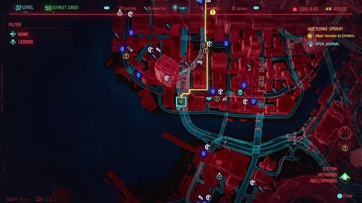 Sposób odblokowania: odkrycie aktywności na mapie - Cyberpunk 2077: Heywood, Kroniki kryminalne - mapa, solucja - Cyberpunk 2077 - poradnik do gry