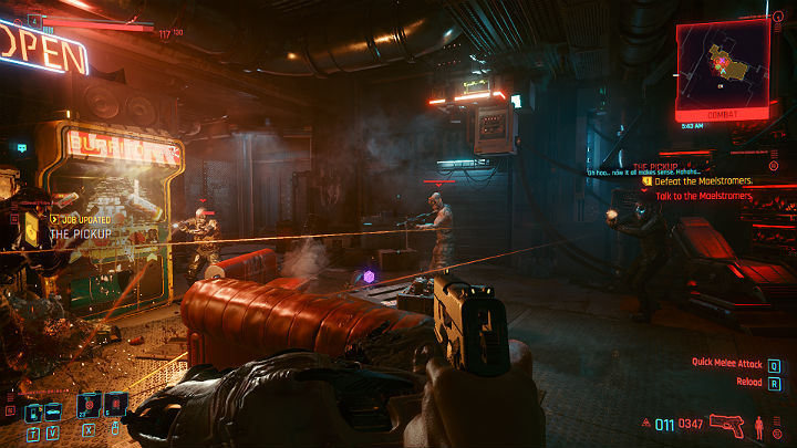 Zaatakowanie Maelstromu wiąże się ze strzelaniną i ucieczką przez szyb techniczny - Cyberpunk 2077: Flathead - jak poradzić sobie z Maelstromem? Ważny wybór - Cyberpunk 2077 - poradnik do gry