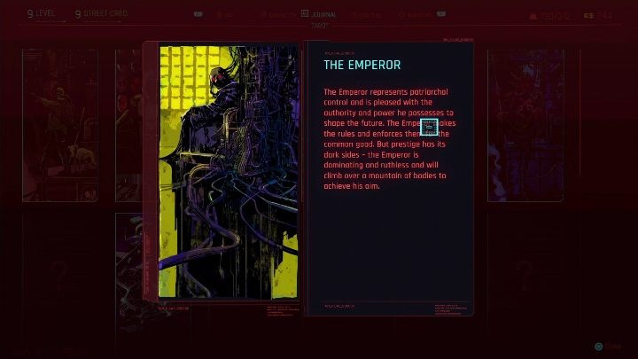 Lokalizacja: Kartę Cesarz zdobędziesz, gdy zbadasz mural, który widnieje na ścianie obok głównego wejścia do Konpeki Plaza - Cyberpunk 2077: Karty tarota - wszystkie lokacje, murale - Cyberpunk 2077 - poradnik do gry