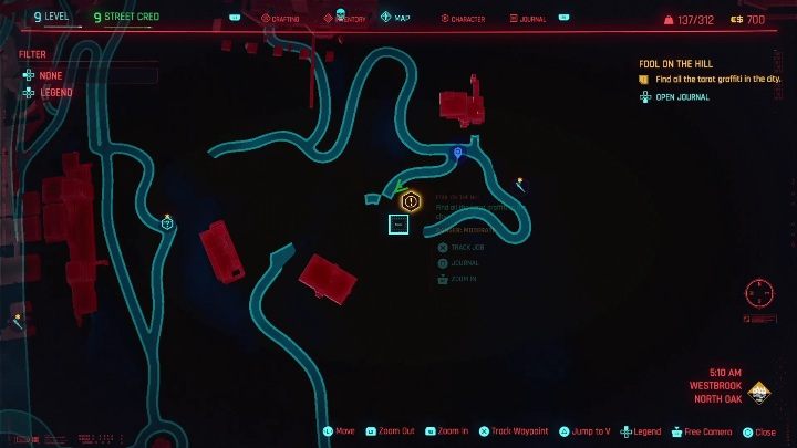 Jak odblokować: zadanie główne Skok na głęboką wodę - Cyberpunk 2077: Karty tarota - wszystkie lokacje, murale - Cyberpunk 2077 - poradnik do gry
