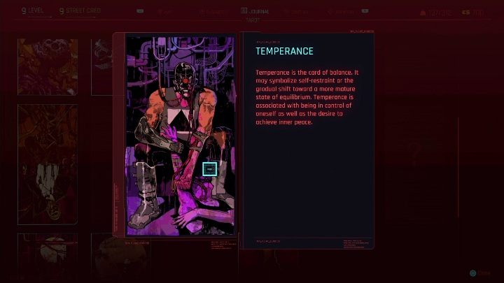 Lokalizacja: Kartę Umiarkowanie zdobędziesz, gdy zbadasz mural, który znajduje się na ścianie, po prawej stronie budynku - Cyberpunk 2077: Karty tarota - wszystkie lokacje, murale - Cyberpunk 2077 - poradnik do gry