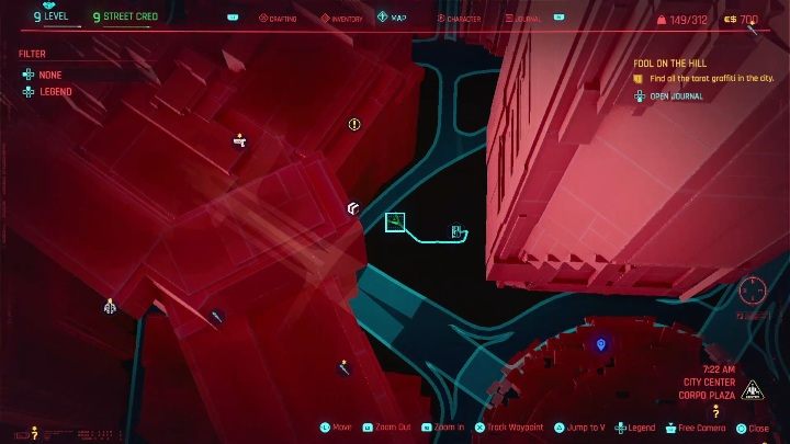 Jak odblokować: zadanie główne Skok na głęboką wodę - Cyberpunk 2077: Karty tarota - wszystkie lokacje, murale - Cyberpunk 2077 - poradnik do gry