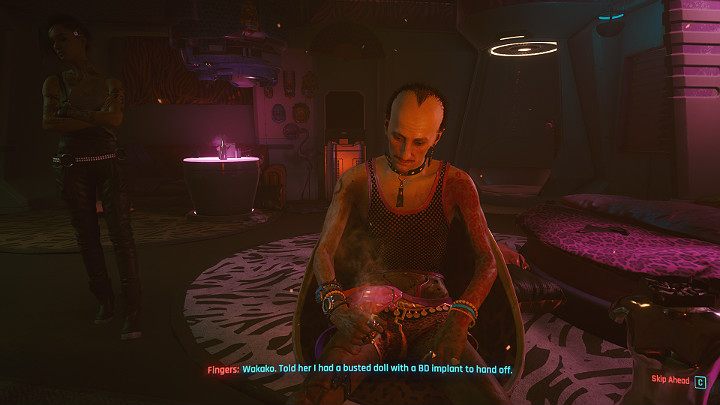W końcu uda Ci się wydusić z Fingersa nieco informacji - Cyberpunk 2077: Nieznane przyjemności/The Space In Between - solucja - Cyberpunk 2077 - poradnik do gry