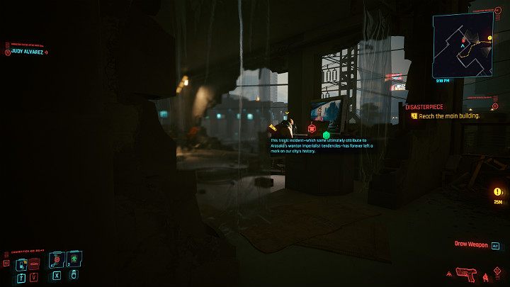 Dojdziesz do pomieszczenia w którym znajdziesz komputer - Cyberpunk 2077: Bezład/Disasterpiece - solucja, opis przejścia - Cyberpunk 2077 - poradnik do gry