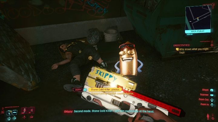 Tę misję rozpoczniesz od odnalezienia pistoletu typu Smart - Cyberpunk 2077: Pistolet niepowtarzalny - solucja, opis przejścia - Cyberpunk 2077 - poradnik do gry