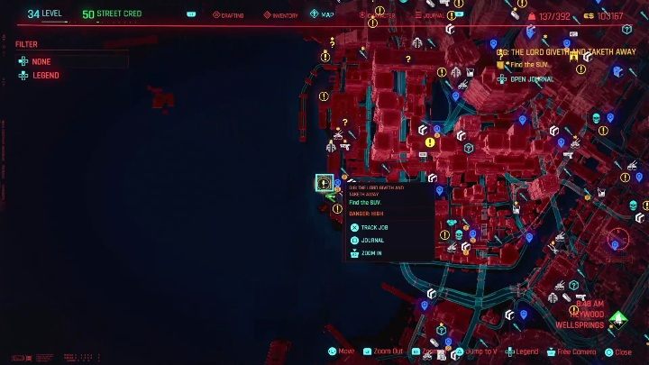 Lokalizacja: zachodnia część Heywood, Wellsprings - Cyberpunk 2077: Odzyskanie własności, Heywood - kontrakty, solucja, mapa - Cyberpunk 2077 - poradnik do gry