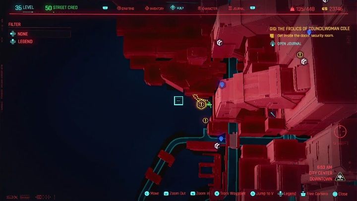Lokalizacja: zachodnia część City Center, Śródmieście - Cyberpunk 2077: Kradzież, City Center - kontrakty, solucja, mapa - Cyberpunk 2077 - poradnik do gry