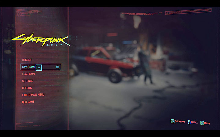 Cyberpunk 2077 pozwala na tworzenie manualnych i szybkich zapisów stanu gry - Cyberpunk 2077: Porady na start - Cyberpunk 2077 - poradnik do gry