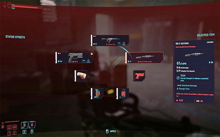 Cyberpunk 2077 pozwala umieścić trzy różne bronie w aktywnych slotach inwentarza i wszystkie 3 sloty są dostępne od samego początku gry - Cyberpunk 2077: Porady na start - Cyberpunk 2077 - poradnik do gry