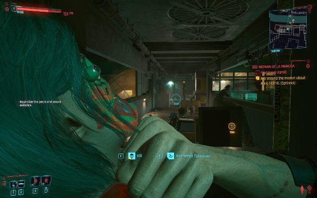 Jeśli pragniesz uciszać swoich wrogów za pomocą mocnych chwytów możesz ich atakować z zaskoczenia - Cyberpunk 2077: Skradanie, walka po cichu - Cyberpunk 2077 - poradnik do gry