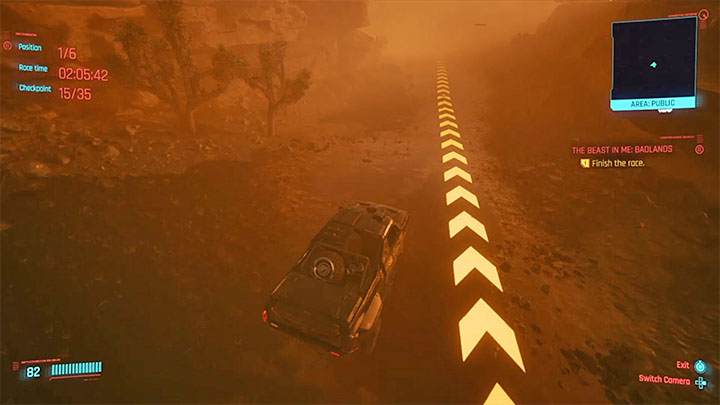 Do rozegrania tego wyścigu warto wybrać pojazd Claire (Bestię) lub własny pojazd dobrze radzący sobie w terenie - Cyberpunk 2077: Szybka i wściekła/The Beast In Me - solucja, opis przejścia - Cyberpunk 2077 - poradnik do gry