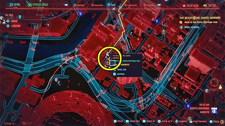 Wjedź do dzielnicy Santo Domingo i poczekaj na kontakt ze strony Claire - Cyberpunk 2077: Szybka i wściekła/The Beast In Me - solucja, opis przejścia - Cyberpunk 2077 - poradnik do gry