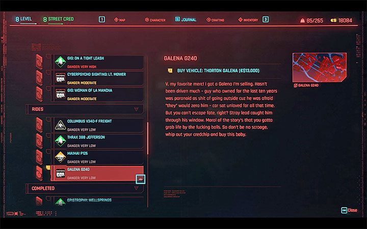 Wszystkie otrzymywane oferty będą przenoszone do twojego dziennika i umieszczanie w nowej kategorii - Automania (Rides) - Cyberpunk 2077: Samochód - jak kupić/ukraść? - Cyberpunk 2077 - poradnik do gry