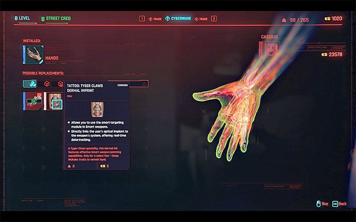 Alternatywny sposób zdobycia wszczepu do korzystania z broni Smart to zainteresowanie się pobocznym questem Dobre uczynki popłacają - The Gig - Cyberpunk 2077: Bronie typu Smart - jak używać? - Cyberpunk 2077 - poradnik do gry