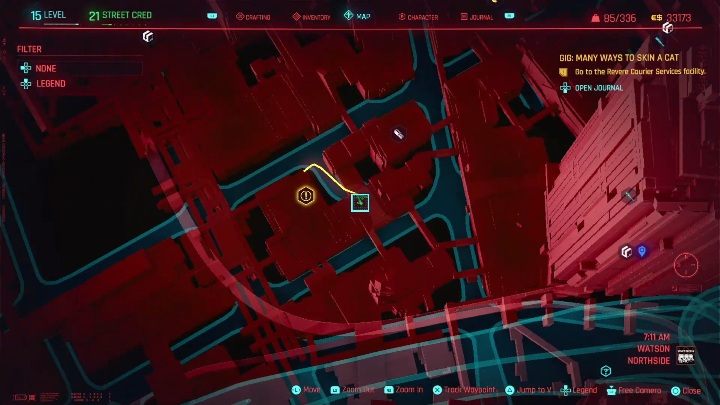 Lokalizacja: środkowa część Watson, Northside - Cyberpunk 2077: Kradzież, Watson - kontrakty, solucja, mapa - Cyberpunk 2077 - poradnik do gry