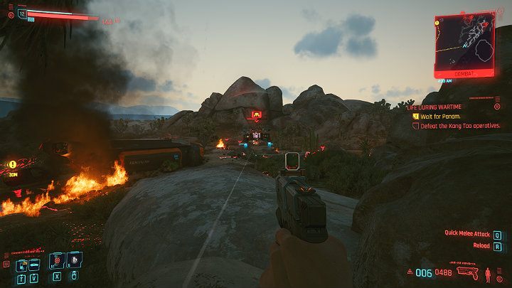 Gdy tylko wyłączysz główną broń, Panam podjedzie do Ciebie i będziecie musieli wyeliminować siły Kang Tao - Cyberpunk 2077: Pasażer/Life During Wartime - solucja, opis przejścia - Cyberpunk 2077 - poradnik do gry