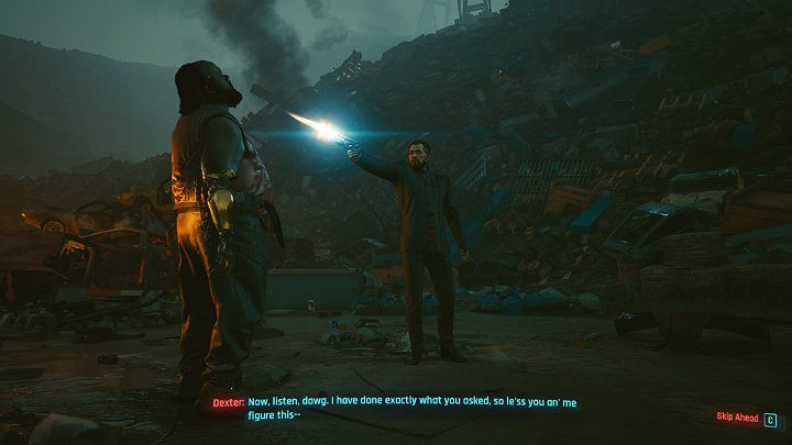 Drugie spotkanie z Goro Takemurą ma miejsce na złomowisku śmieci Nigh City - Cyberpunk 2077: Goro Takemura - towarzysz - Cyberpunk 2077 - poradnik do gry