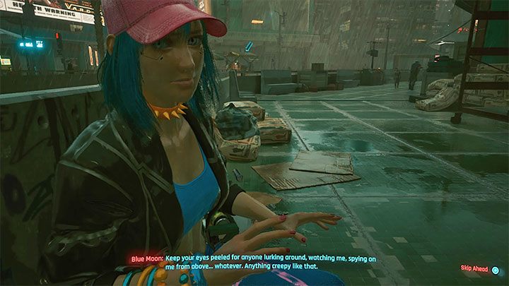Miejsce spotkania z Blue Moon to duże rondo w Kabuki w Watson - Cyberpunk 2077: Spacer z gwiazdą - solucja, opis przejścia - Cyberpunk 2077 - poradnik do gry