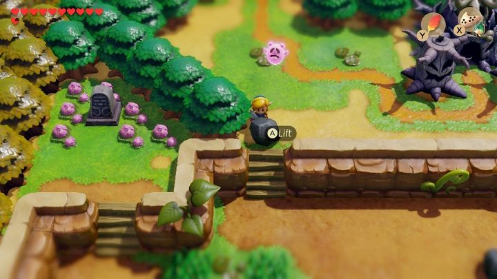 Opuść dom i zagraj Manbos Mambo na swojej Okarynie, aby teleportować się do Manbos Pond - Catfishs Maw | Solucja The Legend of Zelda Links Awakening - The Legend of Zelda Links Awakening - poradnik do gry