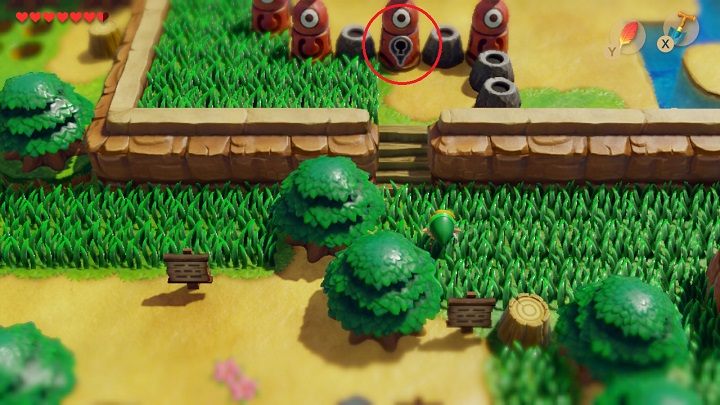 Wróć do willi Richarda przez pole z dołami i sekretne podziemne przejście - Key Cavern | Solucja The Legend of Zelda Links Awakening - The Legend of Zelda Links Awakening - poradnik do gry