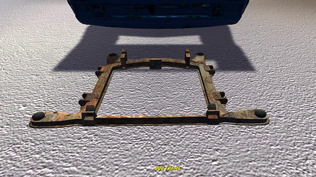 Zaczynamy od SUB FRAME pod przodem auta. - Zawieszenie i układ kierowniczy | Budowa samochodu Satsuma w My Summer Car - My Summer Car - poradnik do gry