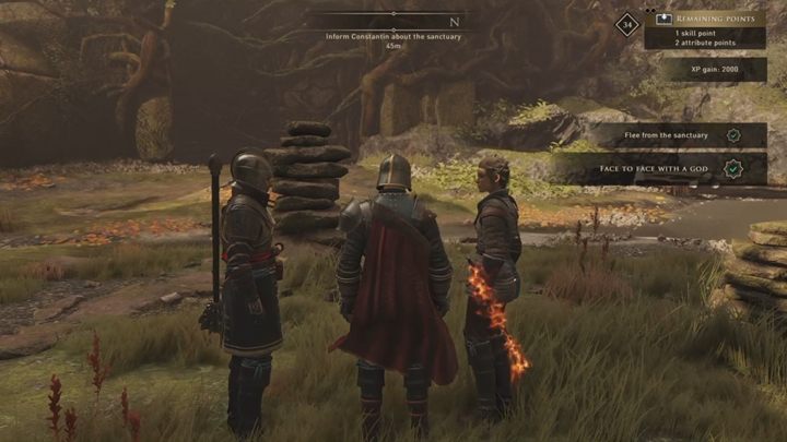 Wyjdź teraz z Sanktuarium, tą samą drogą, którą przybyłeś do En on mil frichtimena - GreedFall: Twarzą w Twarz z Bogiem - solucja, opis przejścia - GreedFall - poradnik do gry