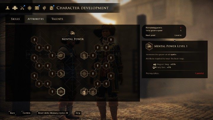 Siła psychiczna zapewni Ci zwiększenie mocy wszystkich zaklęć oraz szybszą regenerację furii - Bojowy Mag | Najlepsze buildy w GreedFall - GreedFall - poradnik do gry