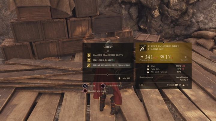 Ze zwłok otrzymasz również klucz - otworzysz nim kufer, blisko obozu - GreedFall: Przedmioty legendarne - lokalizacja, sekrety - GreedFall - poradnik do gry