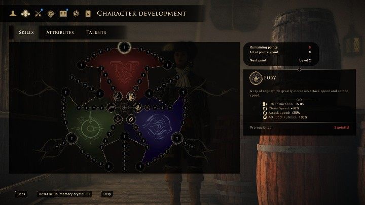 Te gałęzie drzewka umiejętności rozwijają bronie jednoręczne, dwuręczne i furię - GreedFall: Drzewko umiejętności - GreedFall - poradnik do gry