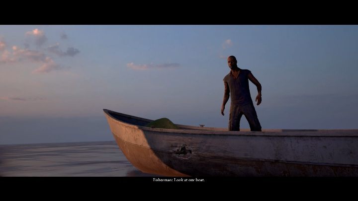 Po przybyciu łodzi masz tylko jedną opcję dialogową - Wreck | Solucja The Dark Pictures Man of Medan - The Dark Pictures Man of Medan - poradnik do gry