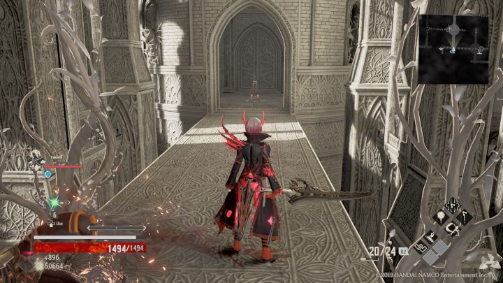 Tam ujrzysz dwie dźwignie, jedna służy do opuszczenia drabiny, druga zaś otwiera drzwi przed tobą - Outlook Tower | Solucja Code Vein - Code Vein - poradnik do gry