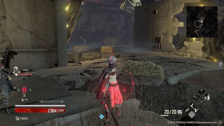 Po prawej stronie znajduje się Loss Crystal (S), jednak i w tym przypadku czeka cię zasadzka, gdy podniesiesz przedmiot - Provisional Government Outskirts | Solucja Code Vein - Code Vein - poradnik do gry