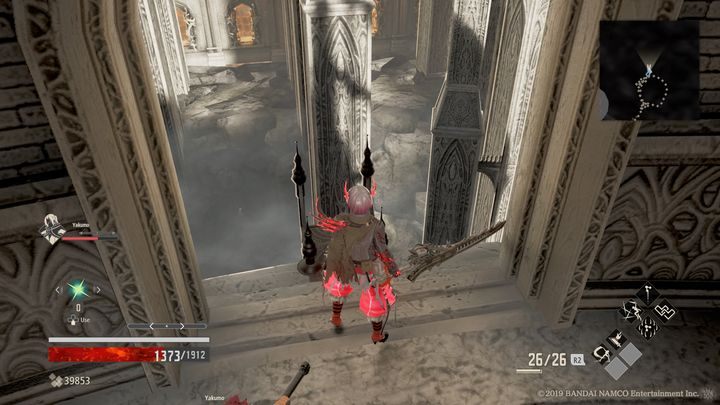 Zejdź na dół, idź dalej do momentu, aż znajdziesz kolejne drabiny - Cathedral Perimeter | Solucja Code Vein - Code Vein - poradnik do gry