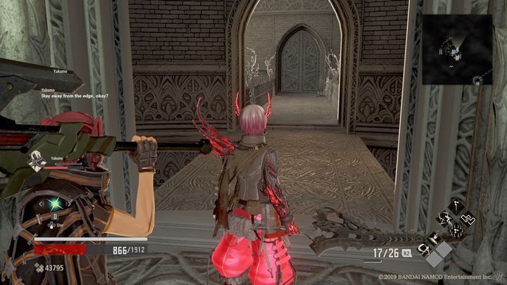 Idąc dalej, przed sobą zobaczysz zamknięte drzwi, pociągnij za dźwignie i wejdź do nowo otwartego pomieszczenia - Cathedral Perimeter | Solucja Code Vein - Code Vein - poradnik do gry