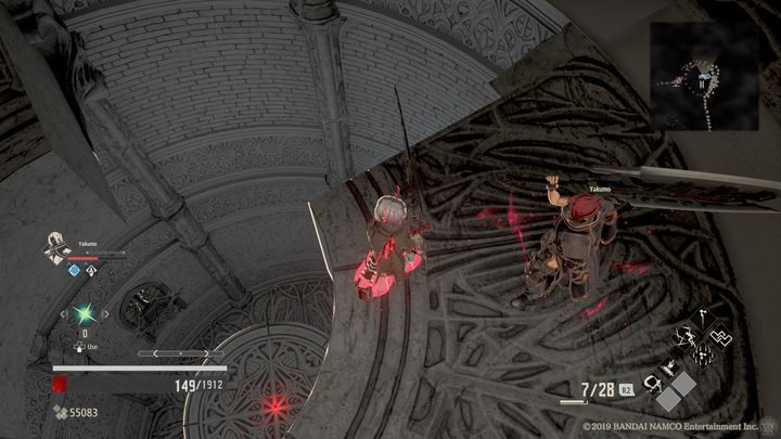 Po rozprawieniu się z przeciwnikami, zeskocz najpierw na dół, aby podnieść Isis Vestige Part E - Cathedral Perimeter | Solucja Code Vein - Code Vein - poradnik do gry