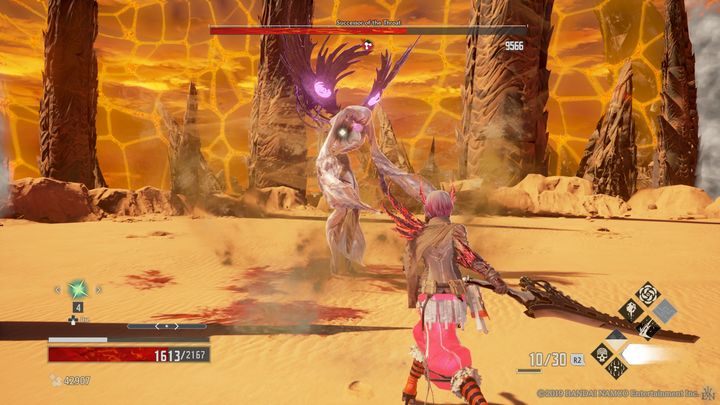 Czasem Successor of the Throat wykona obrót, który spowoduje, że jej ręce zaczną się obracać - Successor of the Throat | Boss w Code Vein - Code Vein - poradnik do gry