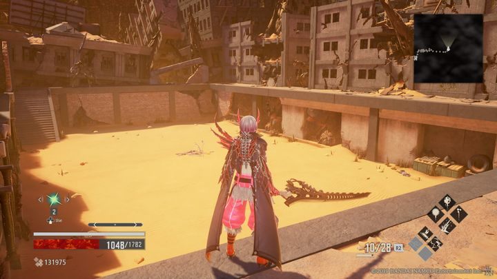 Na środku wielkiej piaskownicy znajduje się Regen Extenstion Factor, uważaj jednak na przeciwników ukrytych w piasku oraz kolejnych the Lost na górze - Crown of Sand | Solucja Code Vein - Code Vein - poradnik do gry