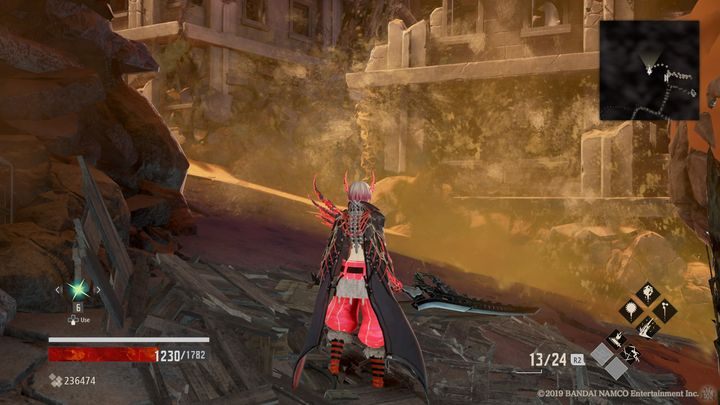 Przechodź tak cały czas, raz do lewej, raz do prawej pokonując przy tym przeciwników - Sunken Ruins | Solucja Code Vein - Code Vein - poradnik do gry