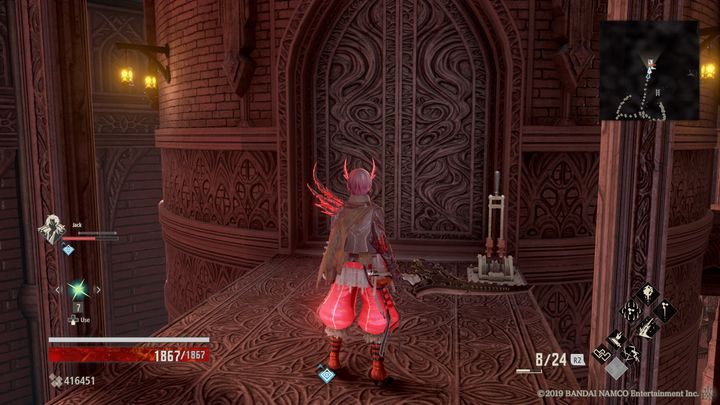 Wyżej znajduje się dźwignia, którą odblokujesz po zdobyciu Bloodstained Key - Crypt Spire | Solucja Code Vein - Code Vein - poradnik do gry