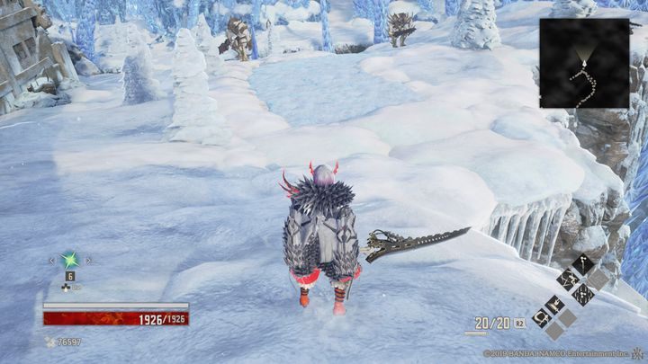 Pokonaj przeciwników, uważaj jednak na lód na środku (patrz zdjęcie) - Snowfield Summit | Solucja Code Vein - Code Vein - poradnik do gry